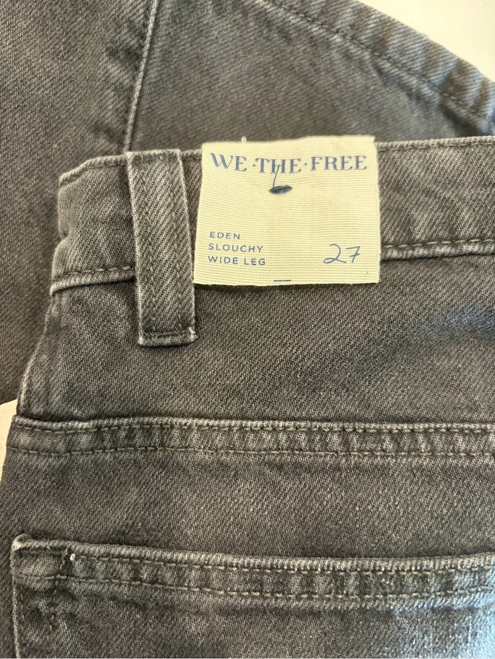 We The Free Gray Wide-Leg Eden Slouchy Jeans